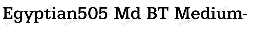 Egyptian505 Md BT Medium字体转换